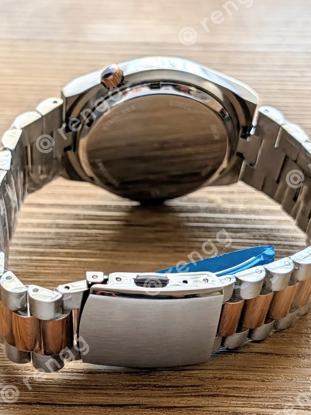 40mm White Seiko Two-Tone Stainless Steel Men's Mod Dress Watch Sapphire
